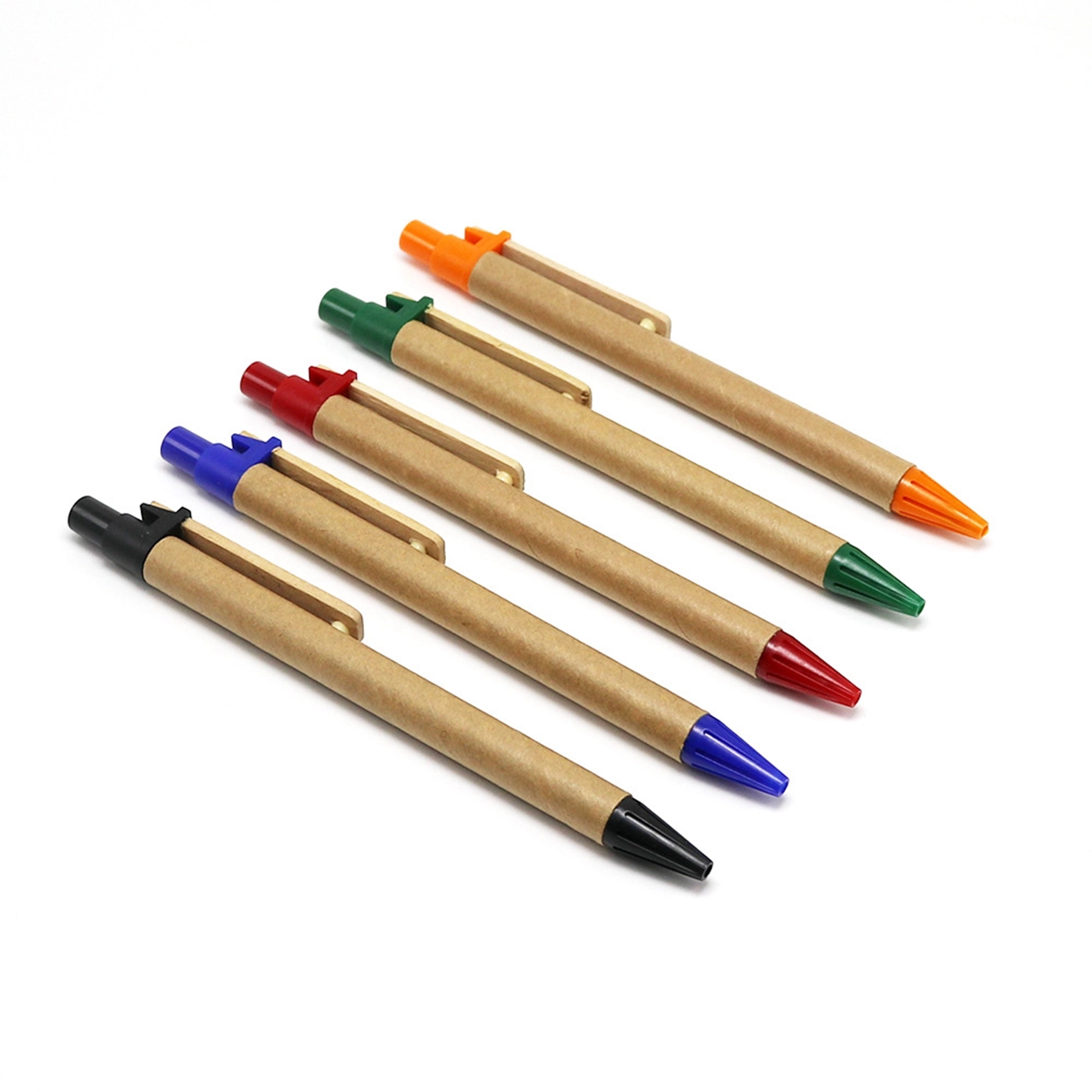 Eco-Friendly Kraft Paper Ballpoint Pen with Bamboo Clip 6