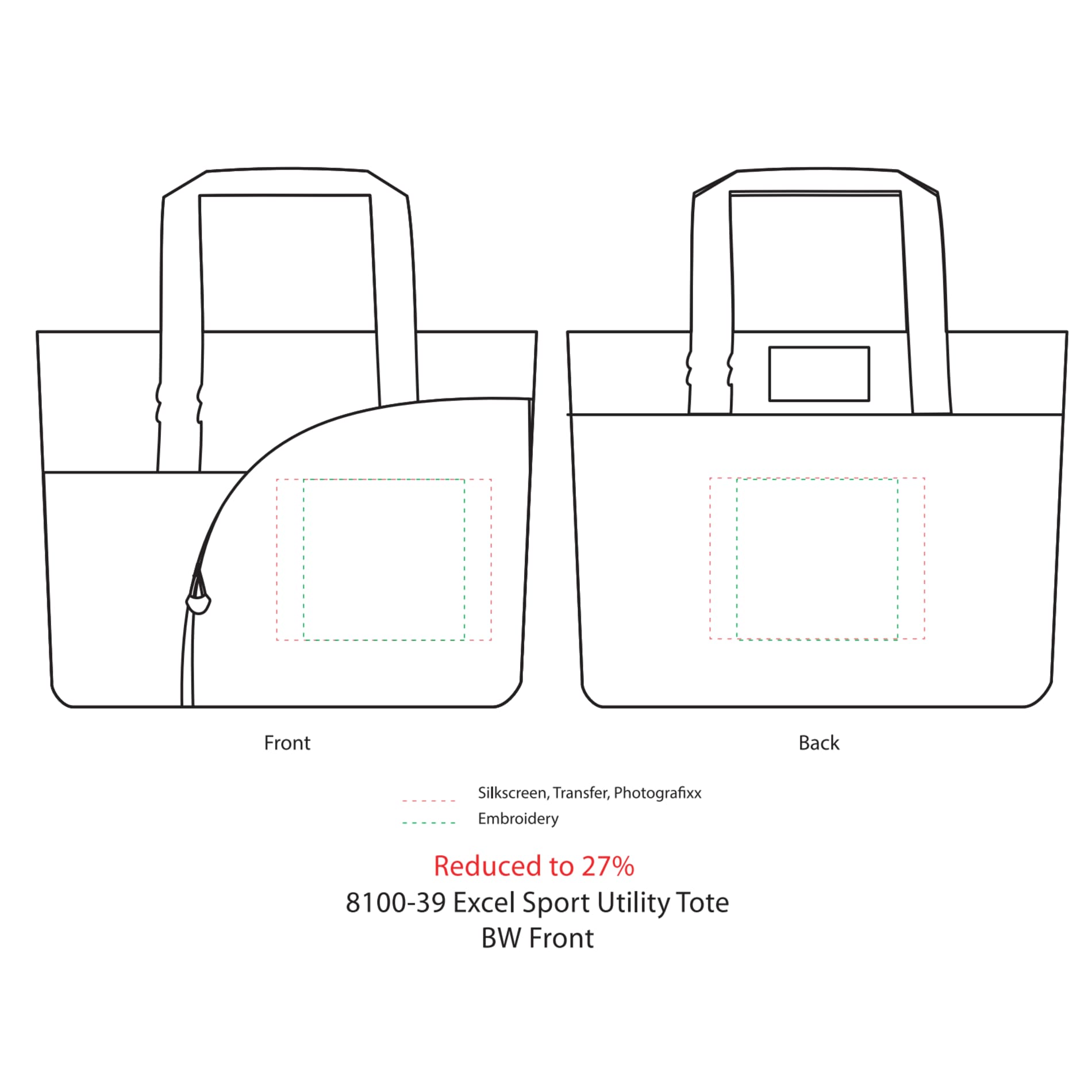 Excel Sport Zippered Utility Business Tote 18