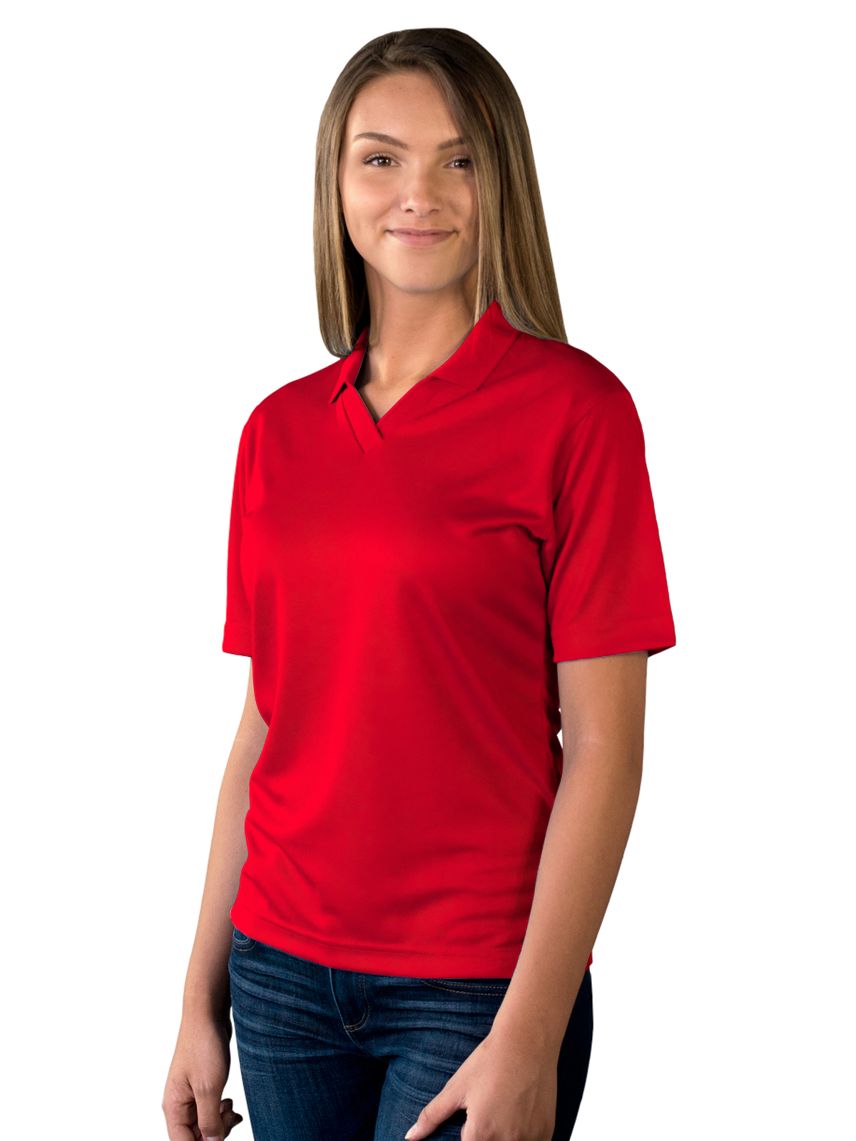 Blue Generation - Women's Pocketless Wicking V-Neck Polo 2