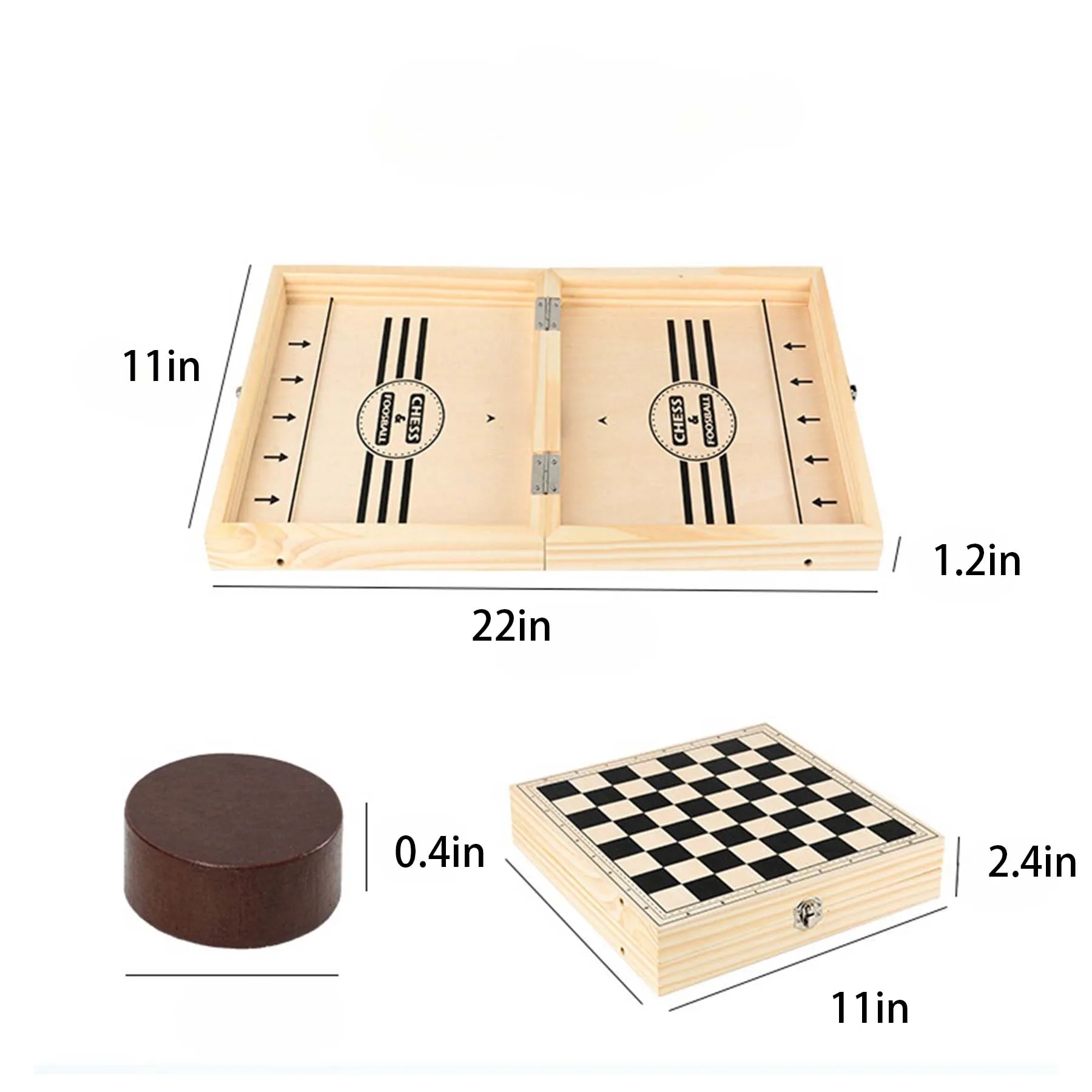4 in 1 Wooden Game Board 4