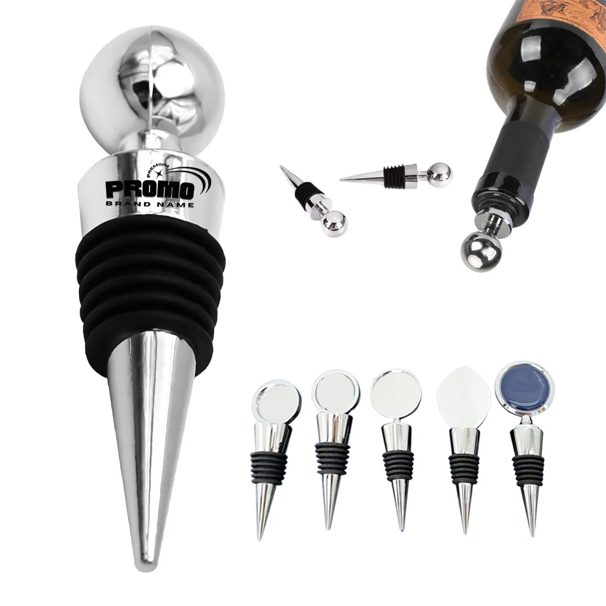 Reusable Metal Party Bar Wedding Wine Saver Bottle Stopper 2