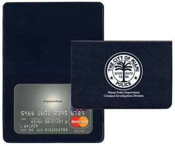 Executive Vinyl Fold Over Card Cases with Two Clear Pockets 9