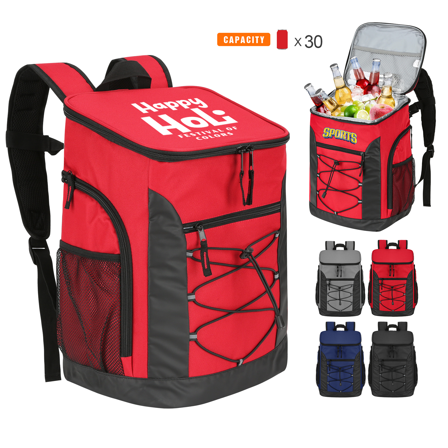 SuperCool 30 Can Insulated Backpack Cooler 8