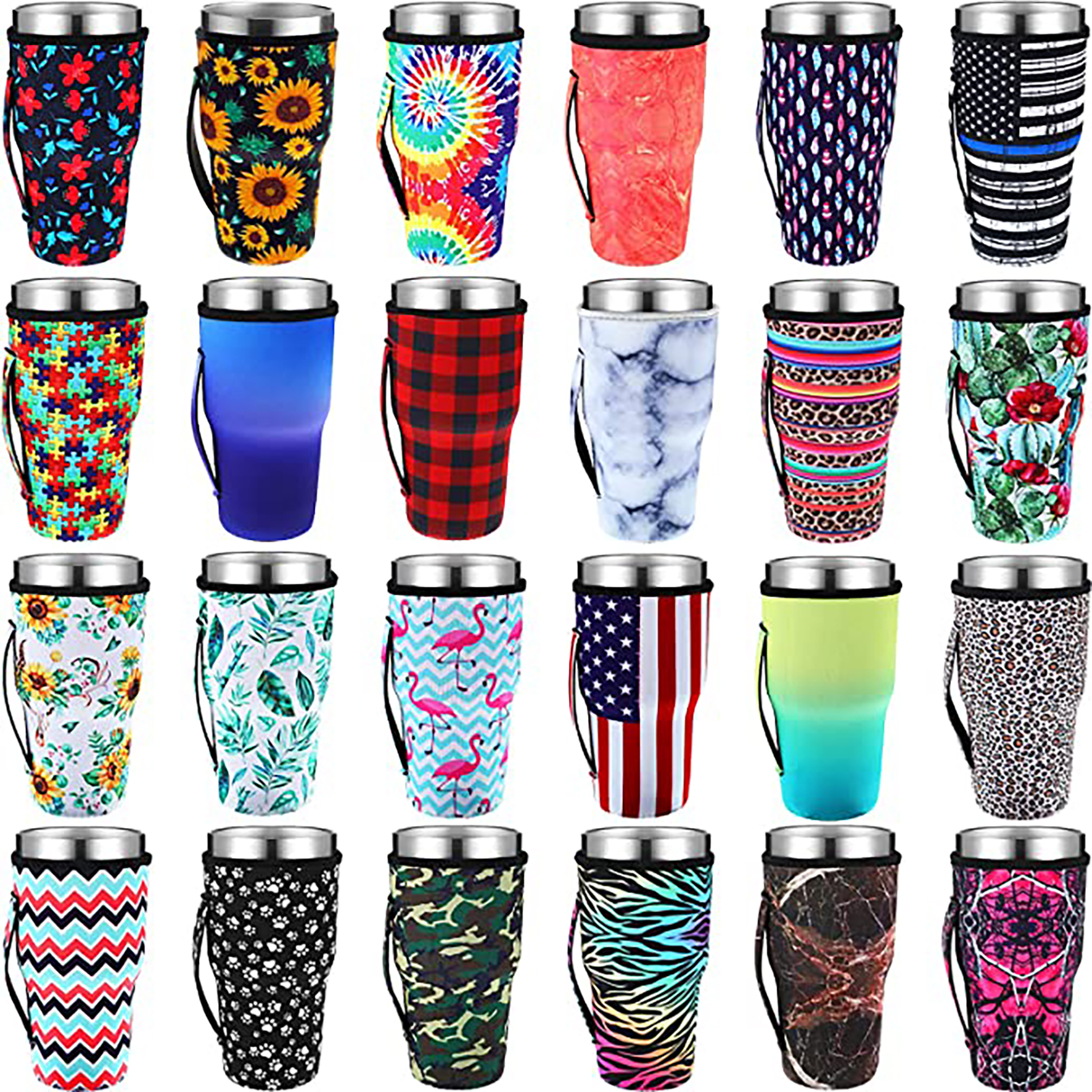 30-32 oz Reusable Neoprene Insulated Sleeves Cup Cover, custom koozie with logo imprint 5