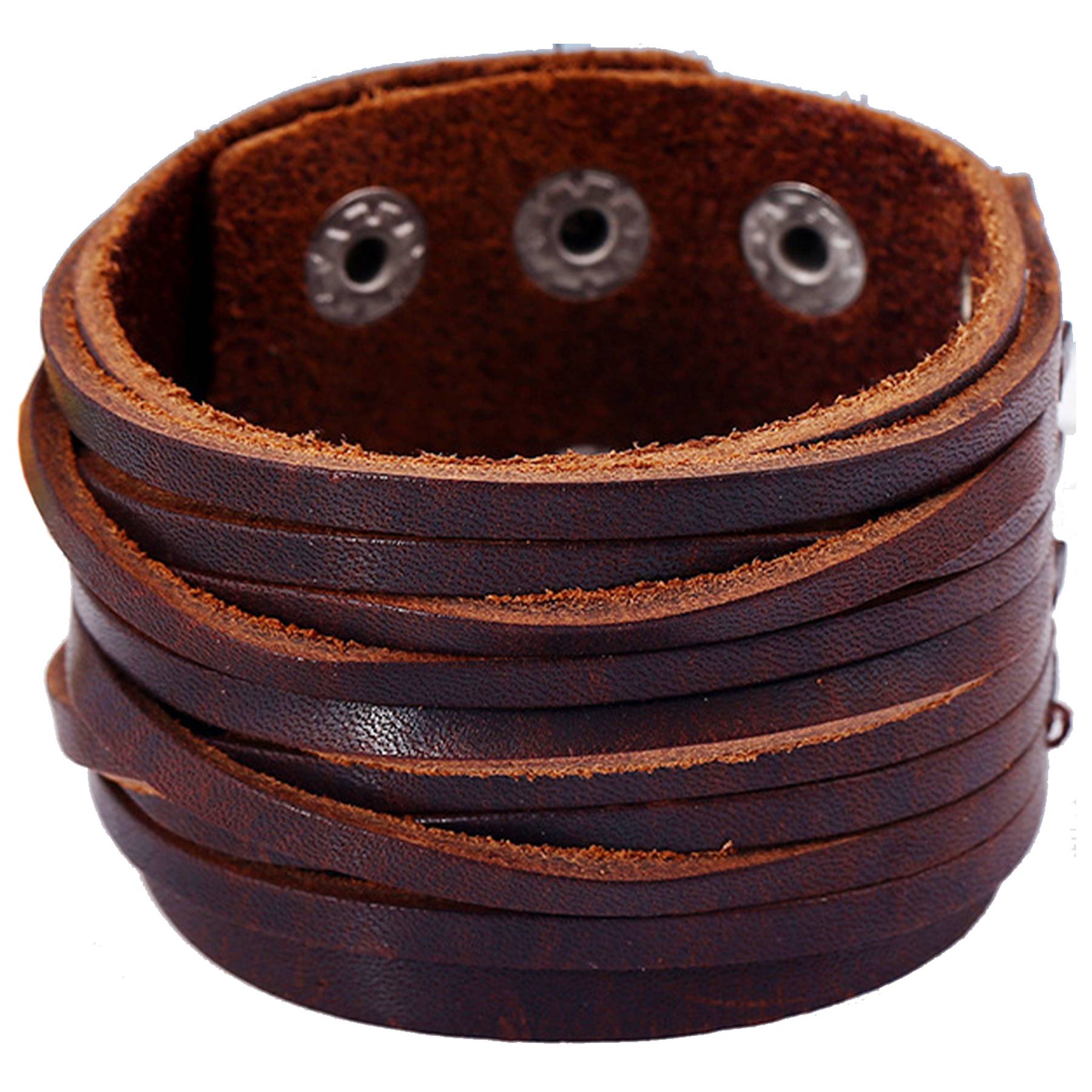 PU Punk wide-skin woven bracelet 5