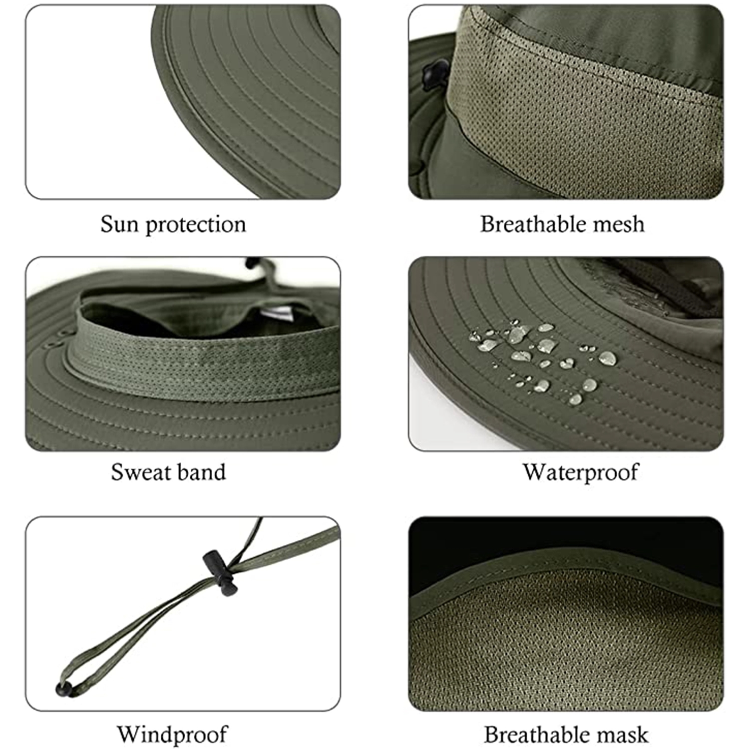 Unisex Fishing Hat,Sun Cap With Neck Flap 3