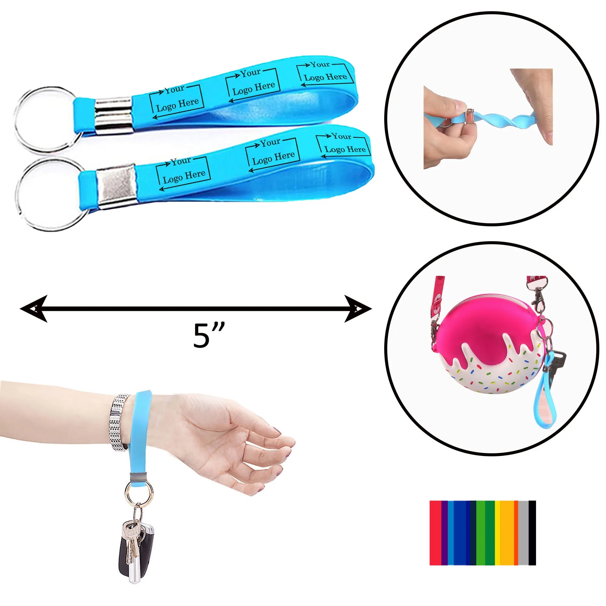 Silicone Bracelet Keychain 3