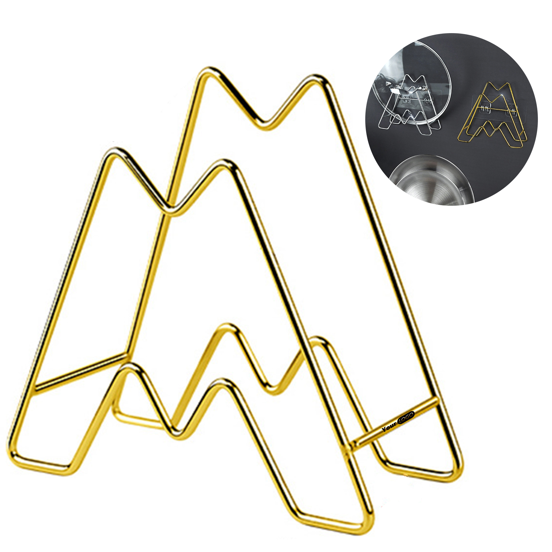 Stainless Steel Multifunctional Storage Pot Cover Rack 1