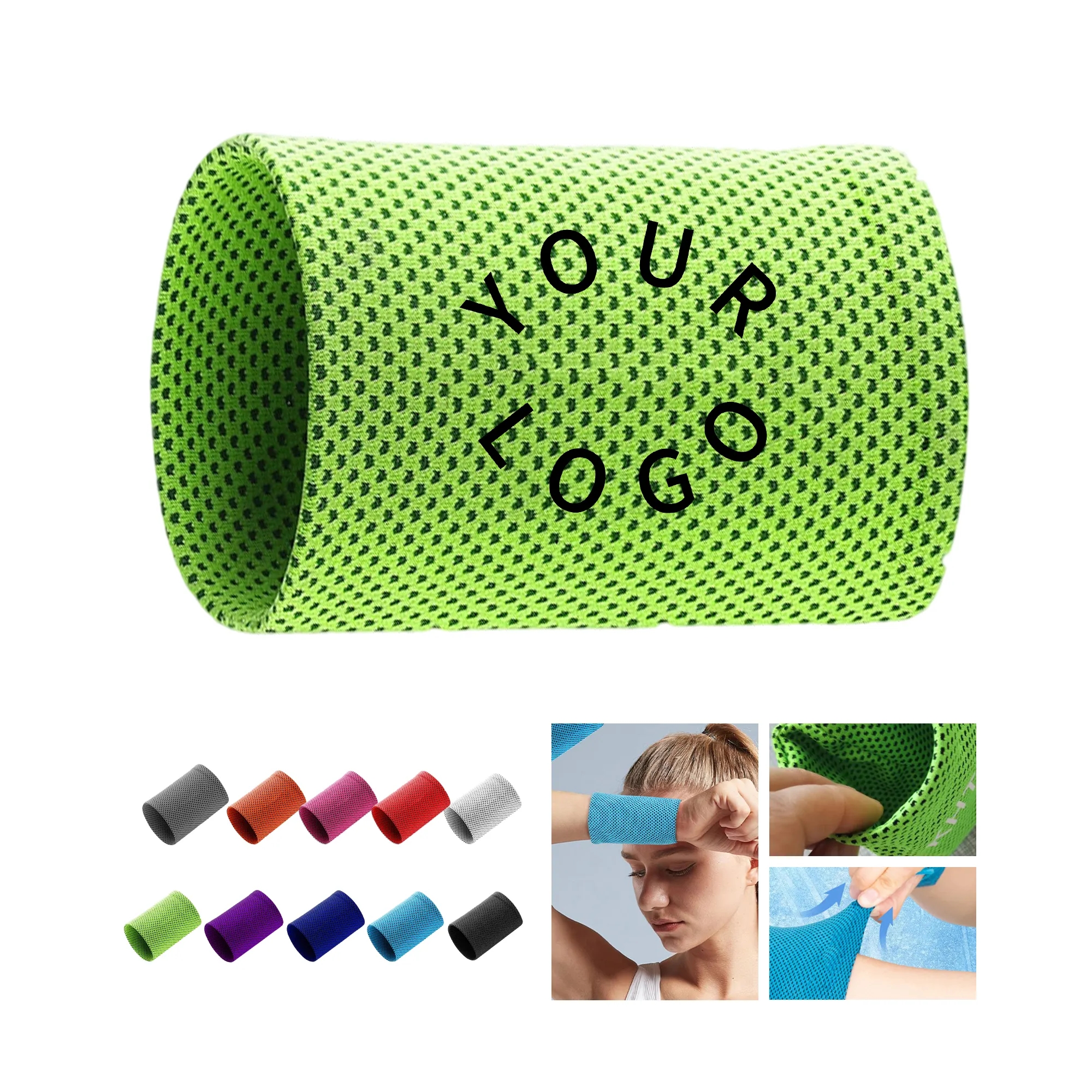 Sweat-Absorbing Polyester Sports Wristband 10