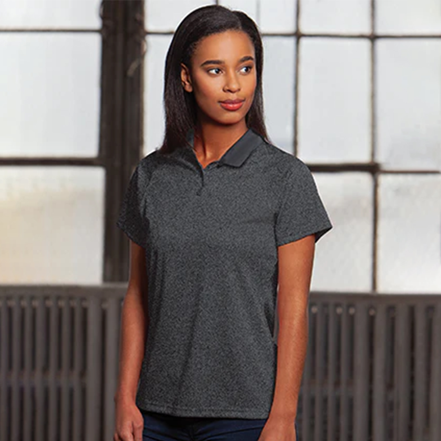 Titanium Heather Women's Performance Polo 3