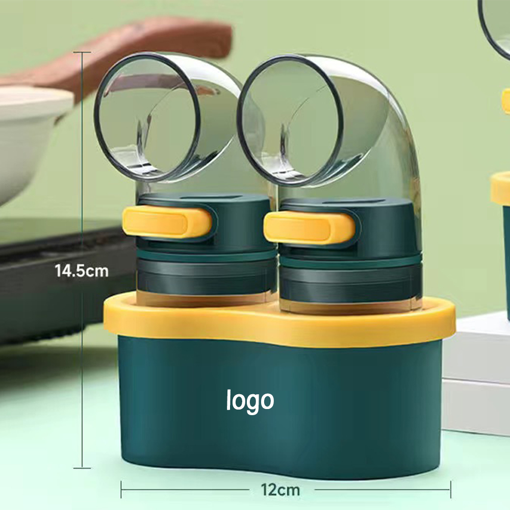 Precision Salt Dispenser with Dual Measuring Cups - Kitchen Essentials 2