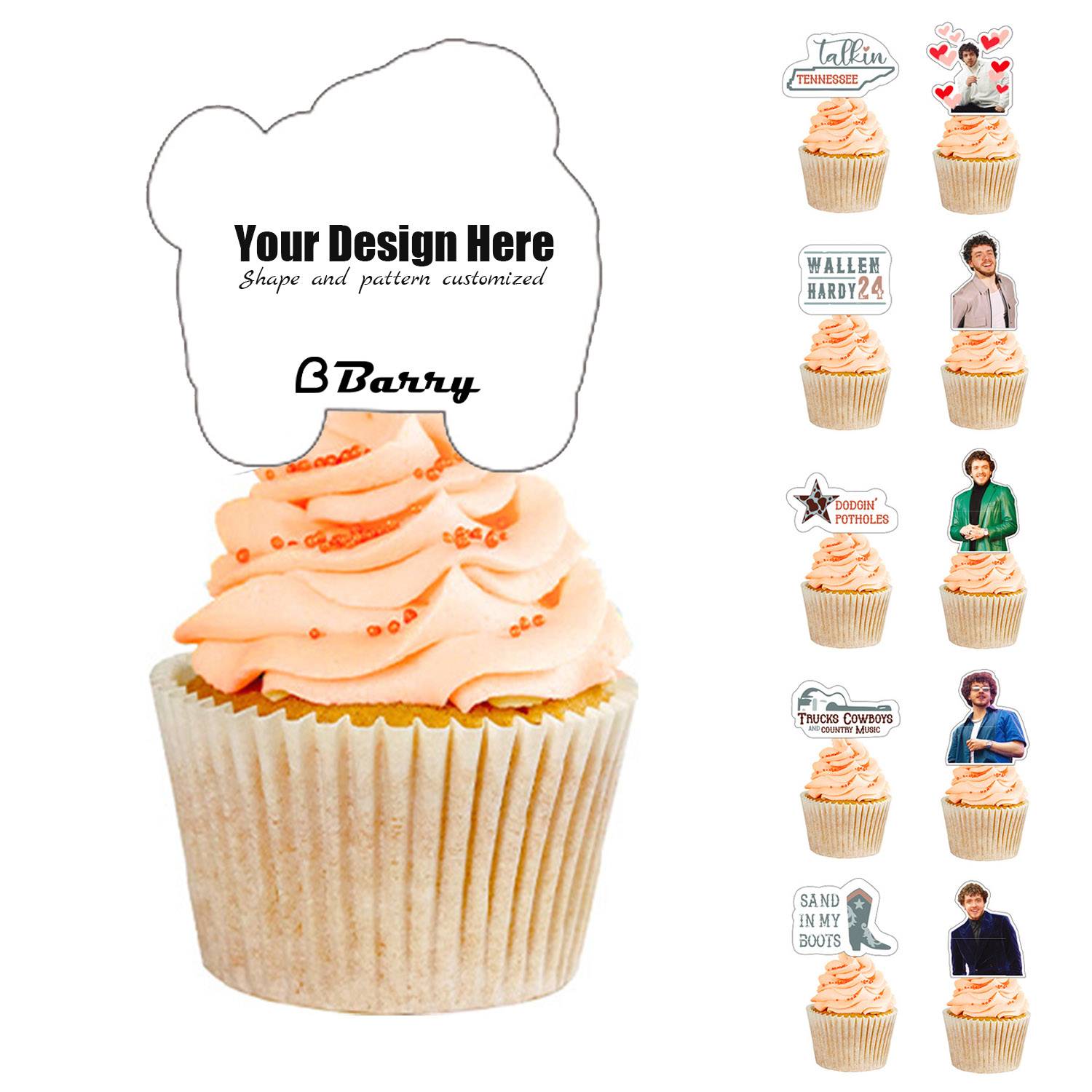 Theme Party Cupcake Toppers - Birthday Decoration Supplies 2
