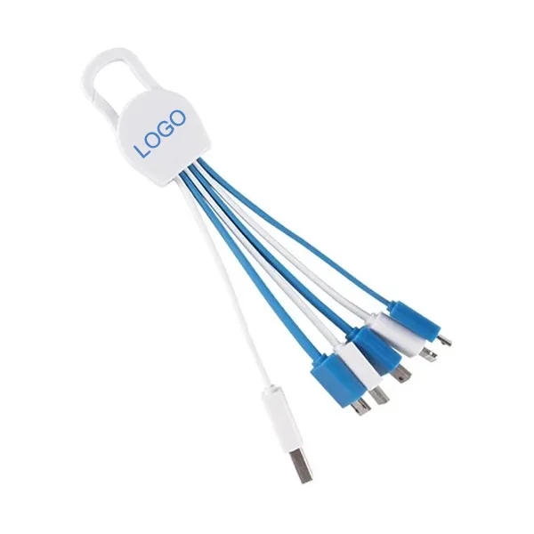 Multi Adpator Charging Cable with Carabiner Clip 8
