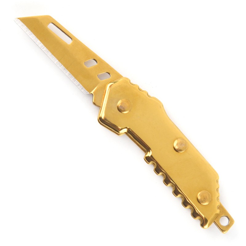 Mini Stainless Steel Folding Pocket Knife with Strap Hole 6