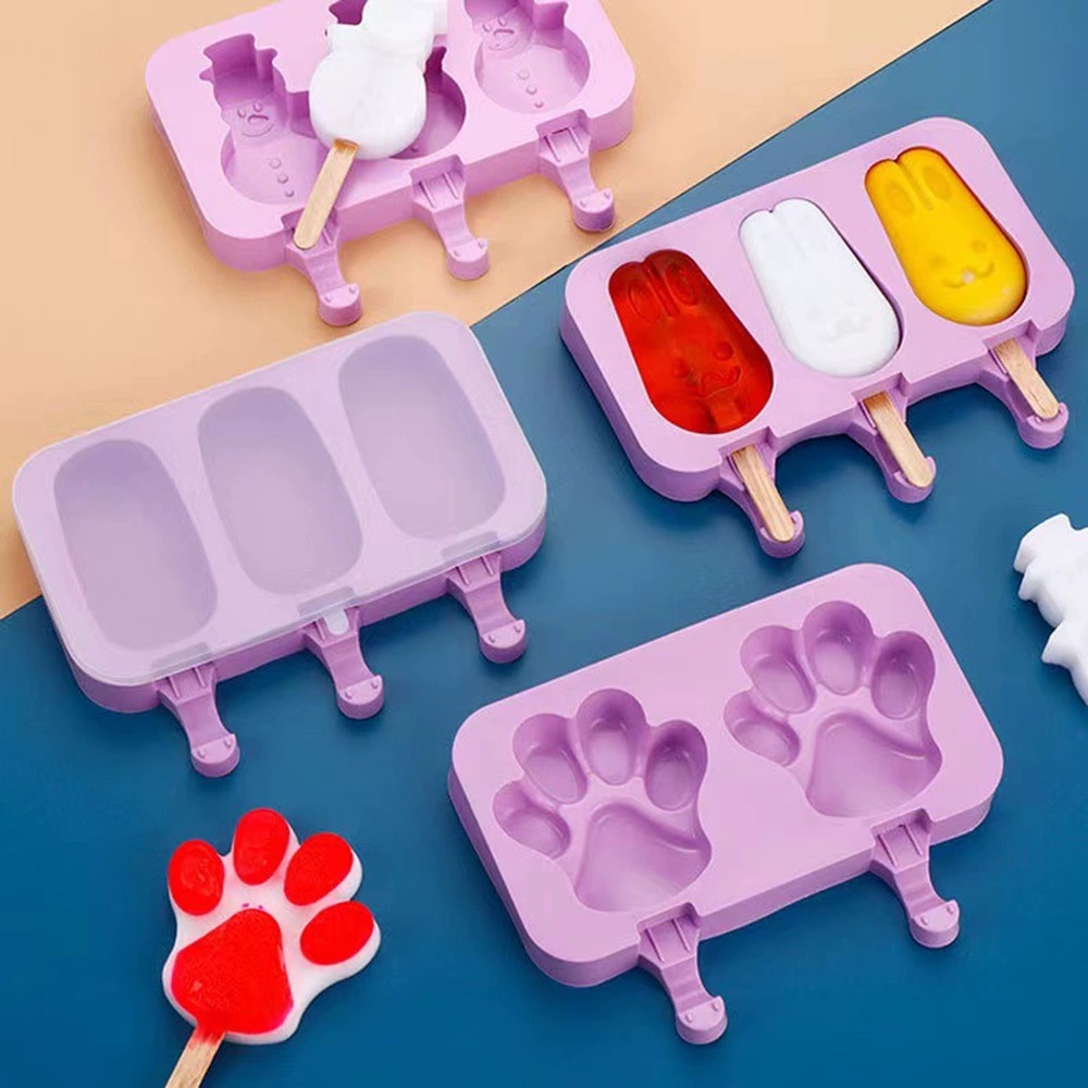 Cute Cartoon Popsicle Molds With Lid 3