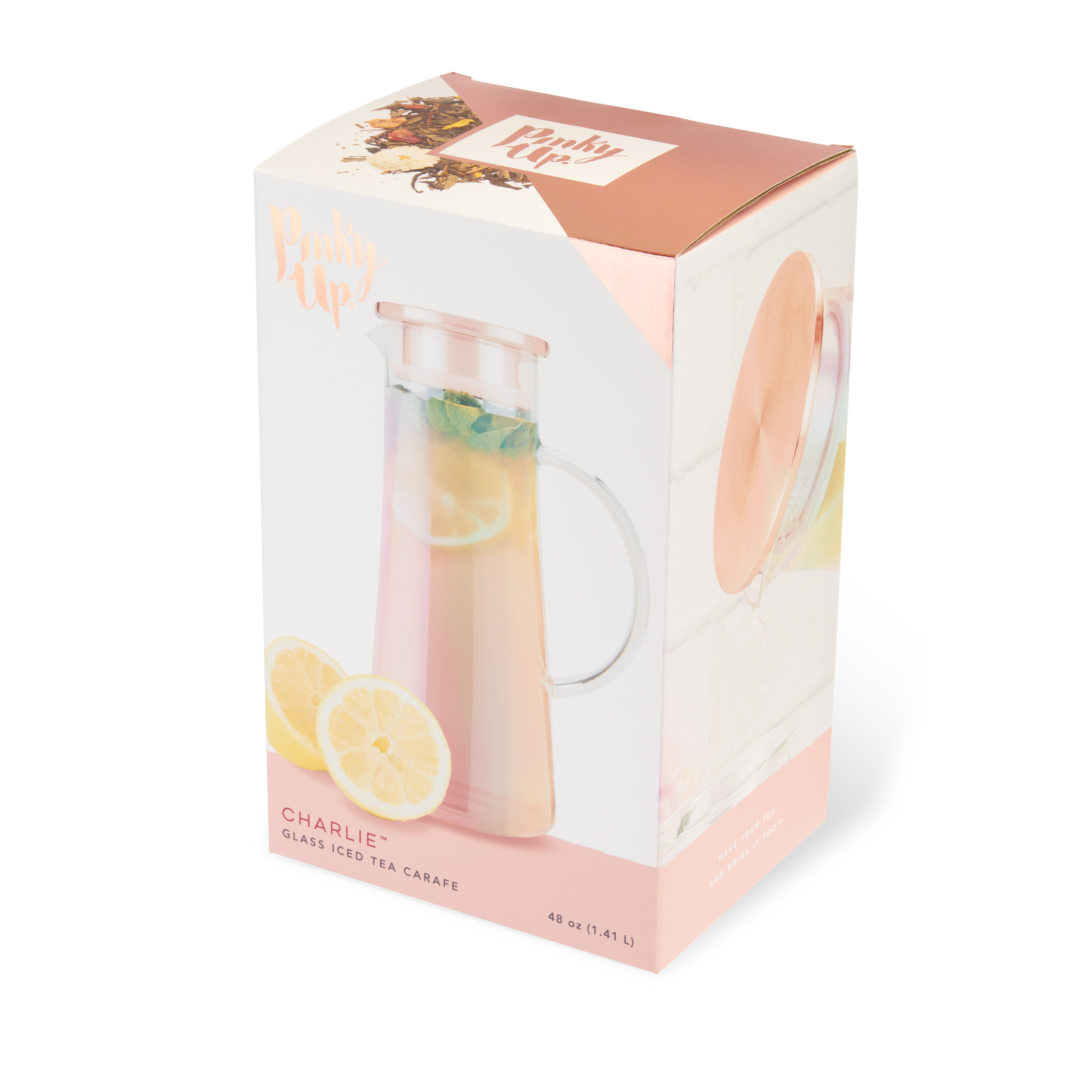 Pinky Up® Charlie Glass Iced Tea Carafe 2