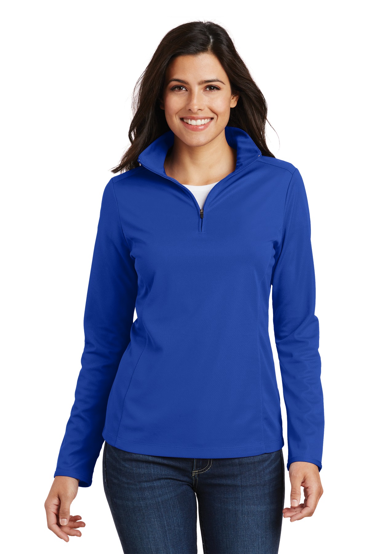 Port Authority® Women's Pinpoint Mesh 1/2-Zip 6