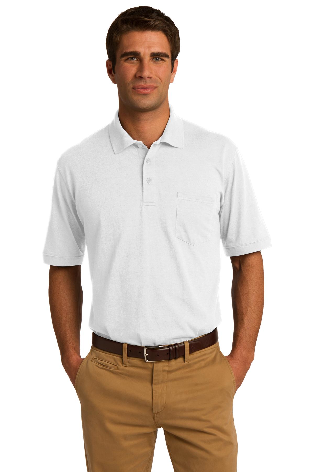 Port & Co Core Blend Jersey Knit Pocket Polo. KP55P 66