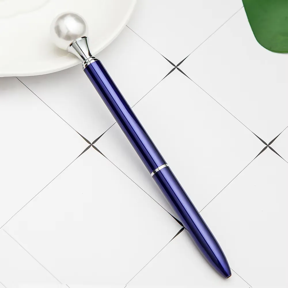 Pearl Top Deco Metal Ballpoint Pens 3