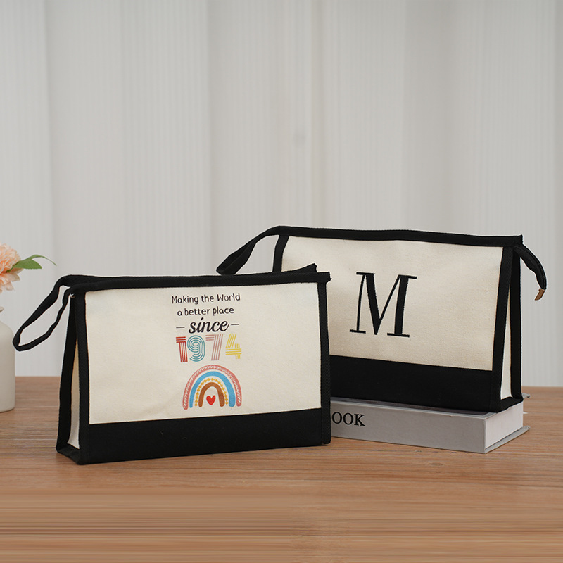 Full Color Imprint Canvas Two-Tone Pouch 2