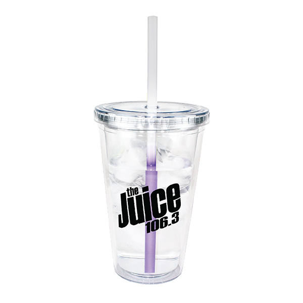 16 oz. Victory Acrylic Tumbler with Mood™ Straw 1