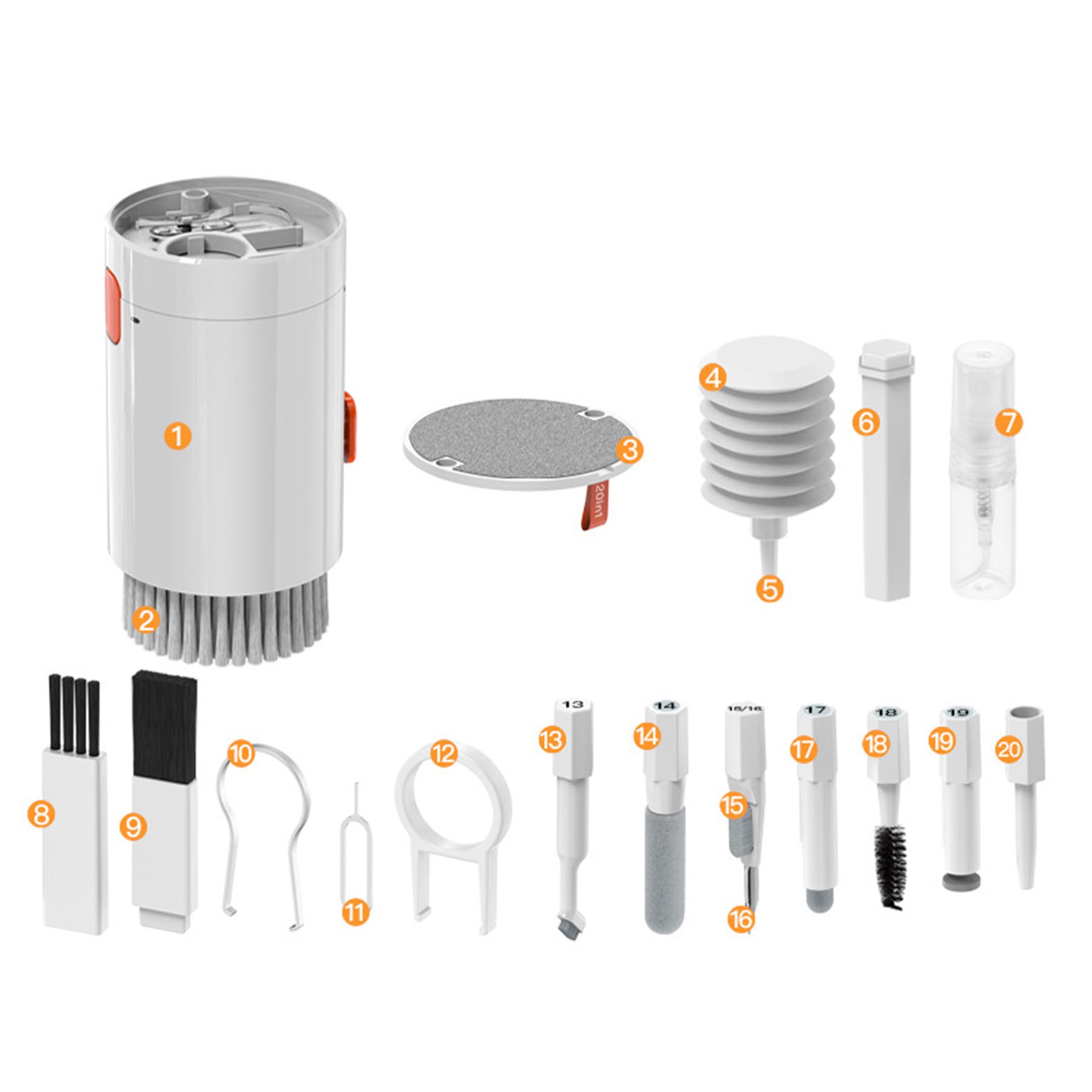20 In 1 Screen Cleaner Sprayer Kit With Brush 2