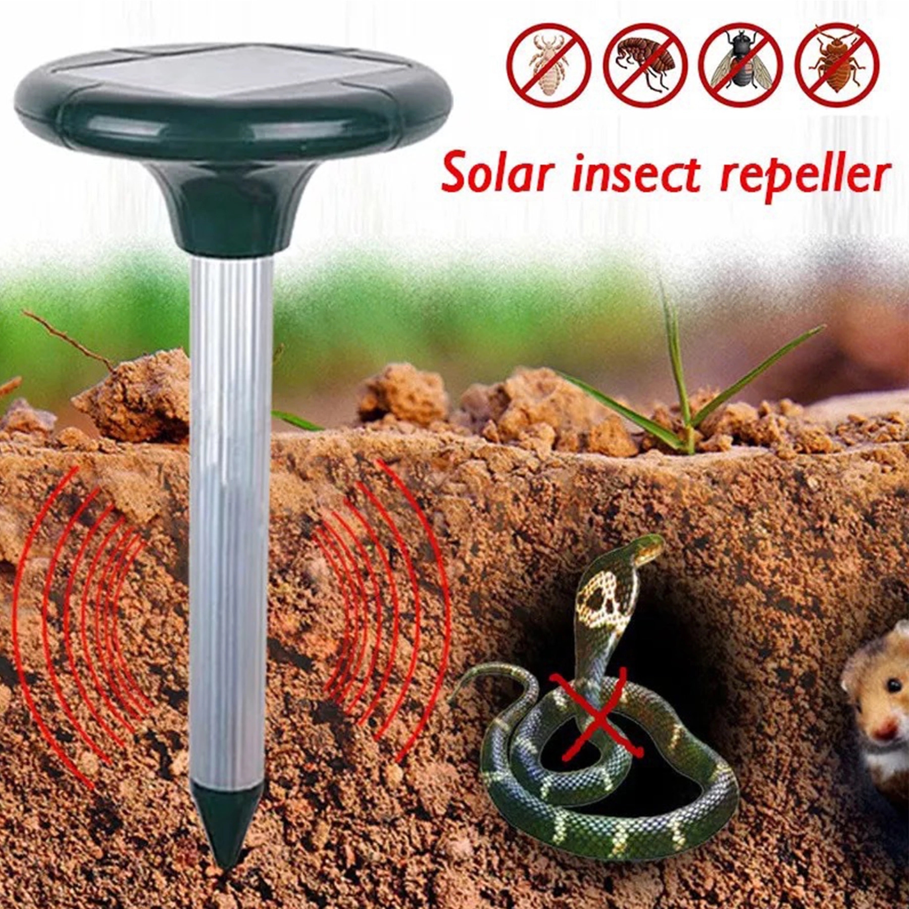 Mole Repellent Solar Powered 3