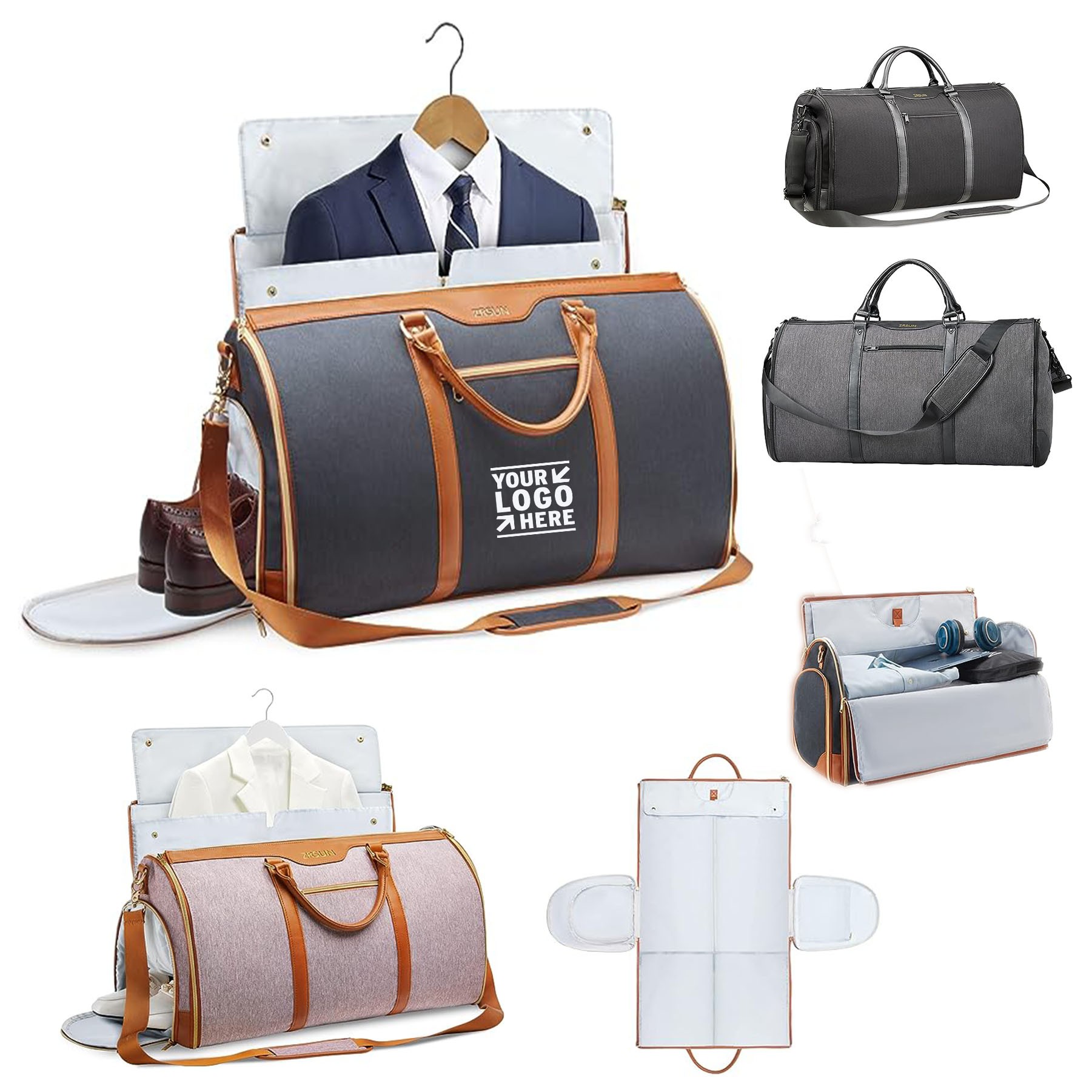 3 in 1 Hanging Suitcase Suit Weekender Carry On Garment Travel Bag 3