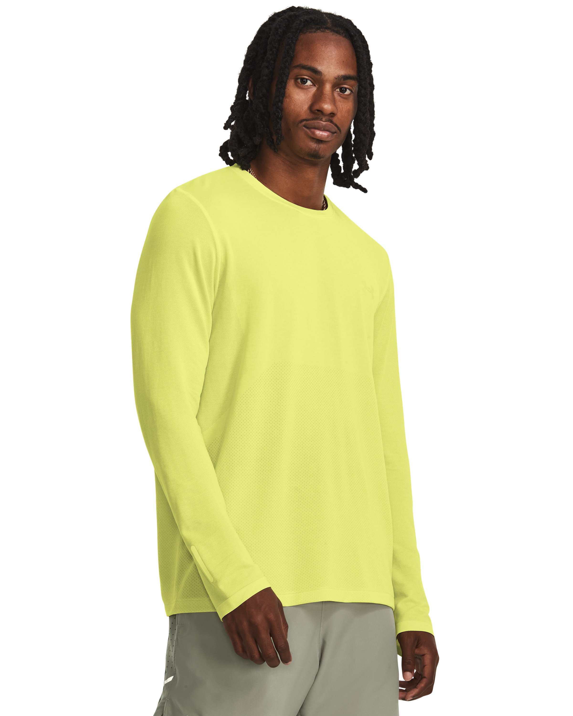 UA Seamless Stride Men's Long Sleeve, custom athletic wear with logo imprint 4