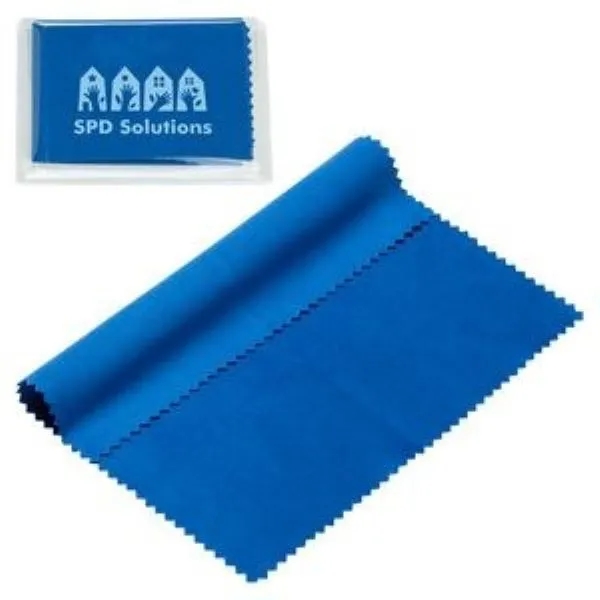 6" x 6" 220GSM Microfiber Cleaning Cloth in Clear PVC Case 15