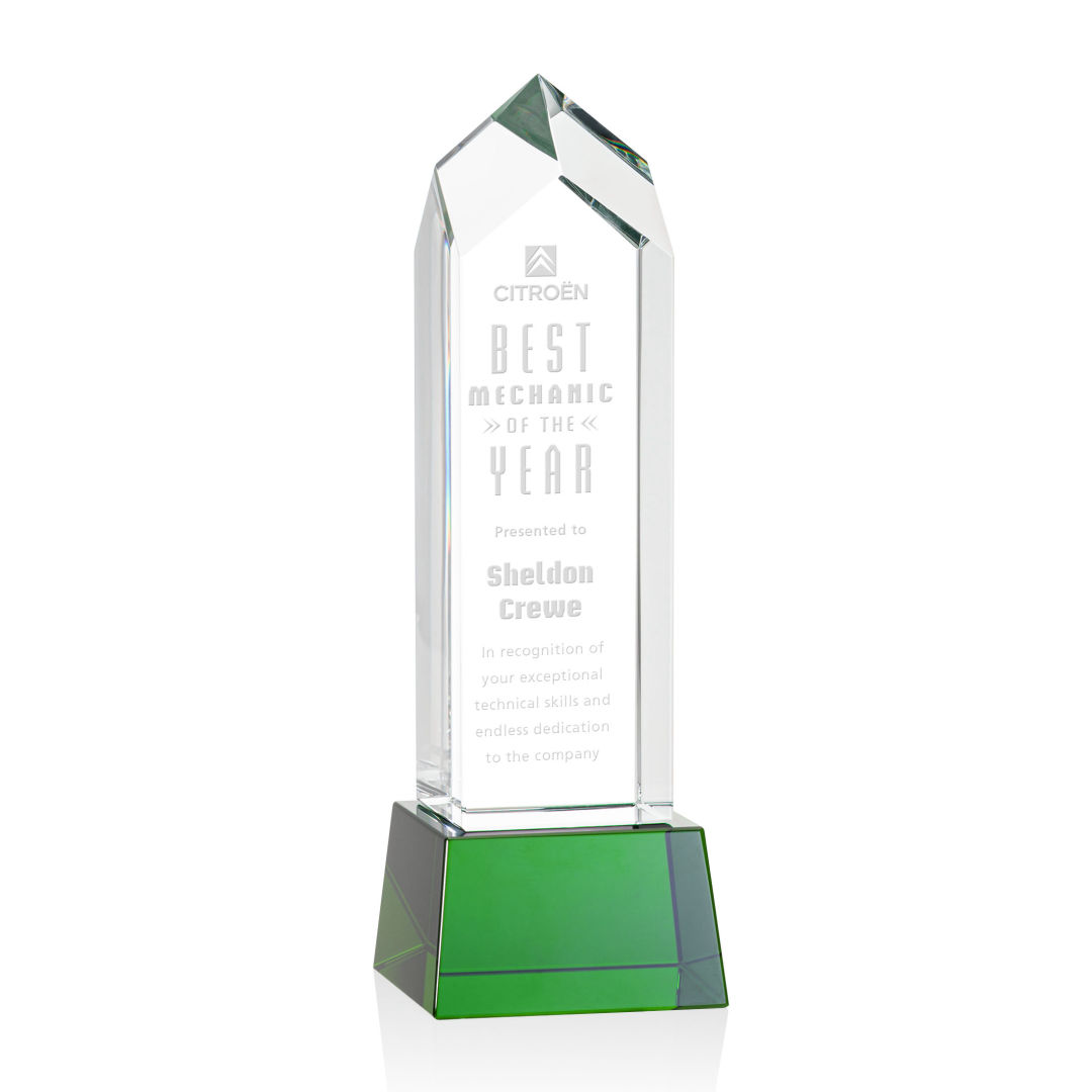 Clarington Award on Base - Green 10