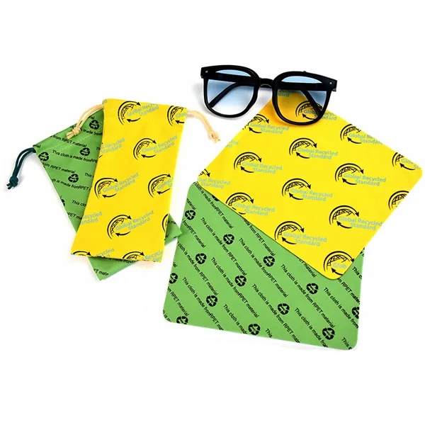 RPET Glasses Wiping Cloth with Pouch 6