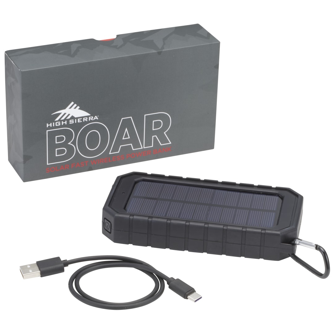 High Sierra® IPX 5 Solar Fast Wireless Power Bank 46