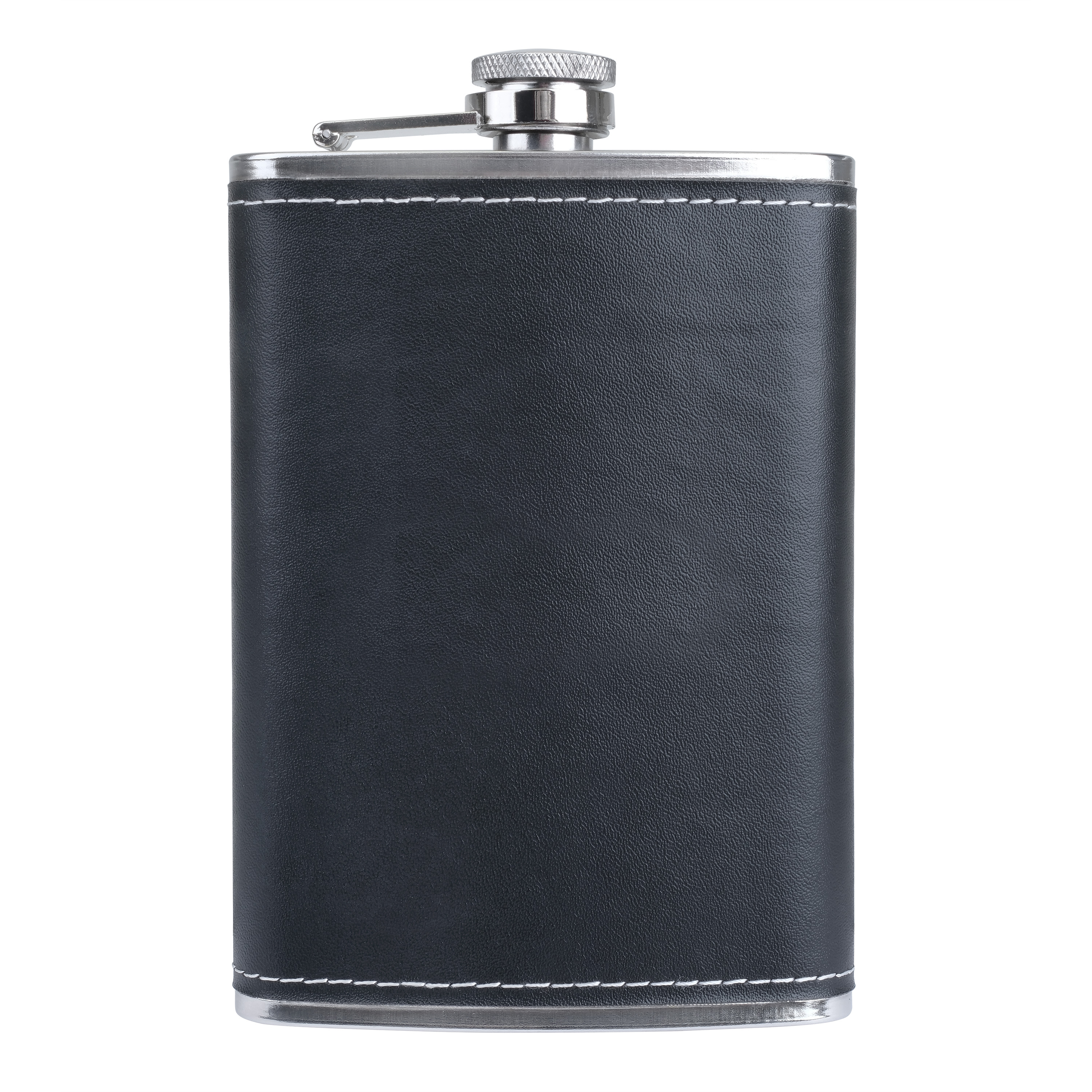 8 Oz. Leatherette Wrapped Flask, custom water bottle with logo imprint 5