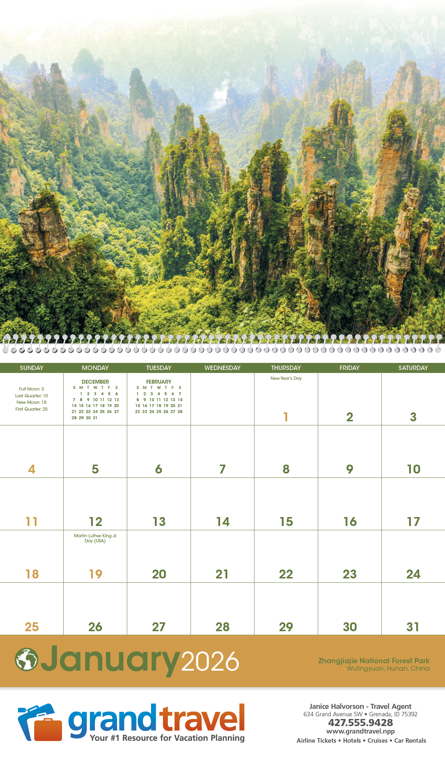 Triumph® Calendars World Scenic Calendar 1