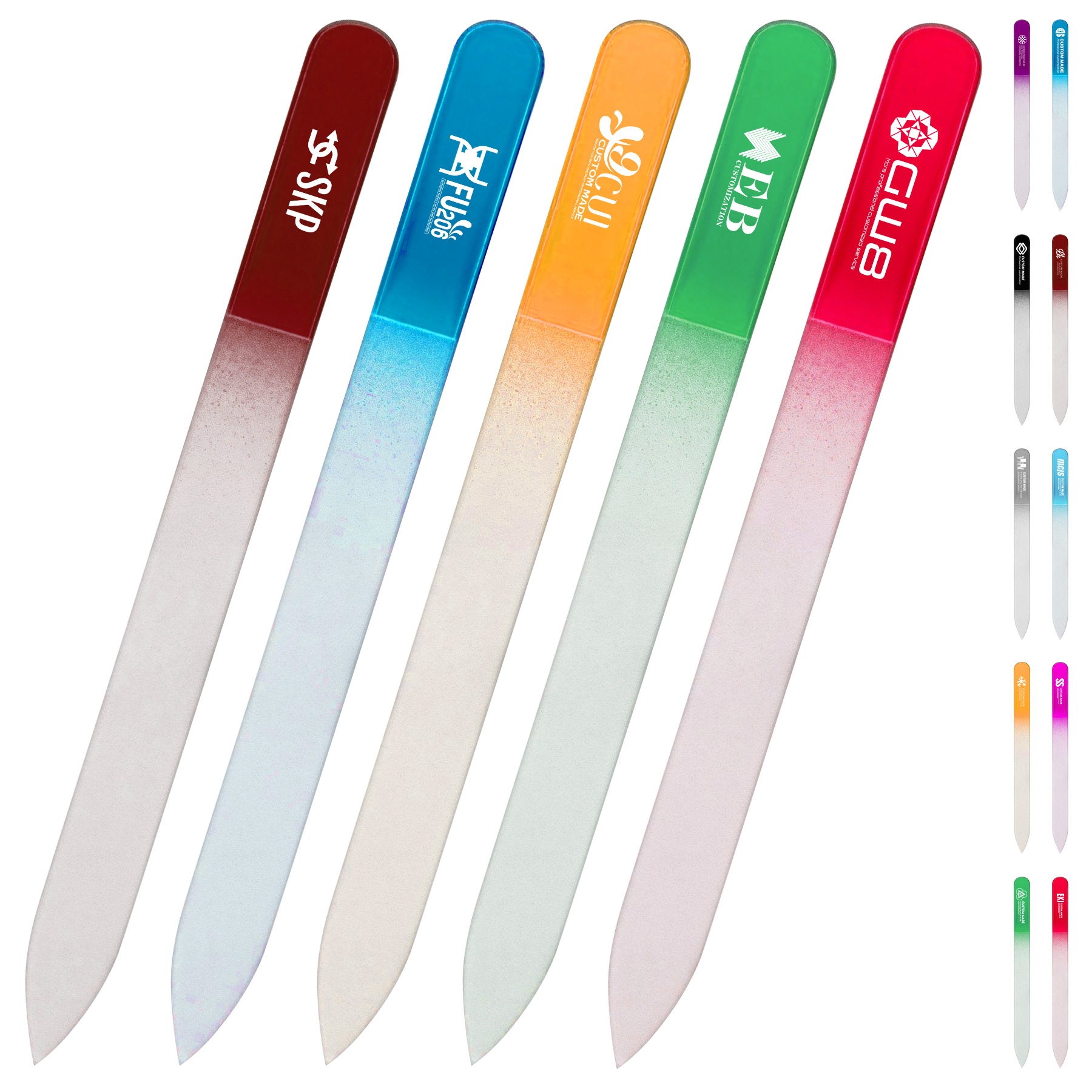 3 1/2'' Small Size Tempered Glass Nail File 7