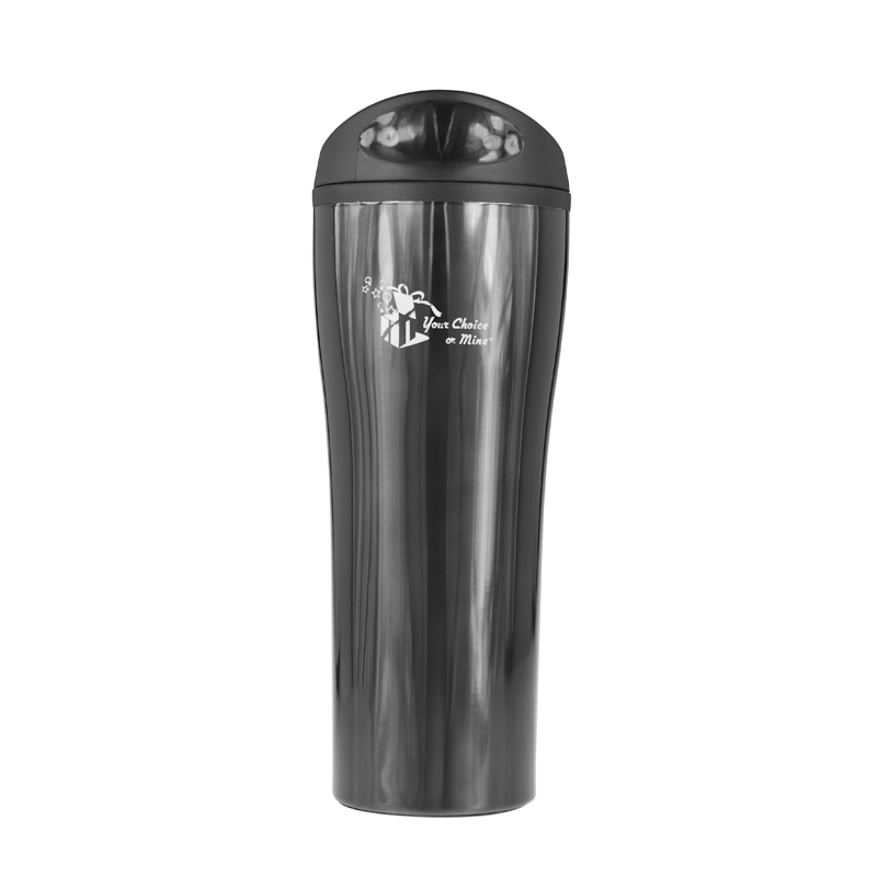16 Oz. Madison Double Wall Stainless Steel Tumbler (Black) 1