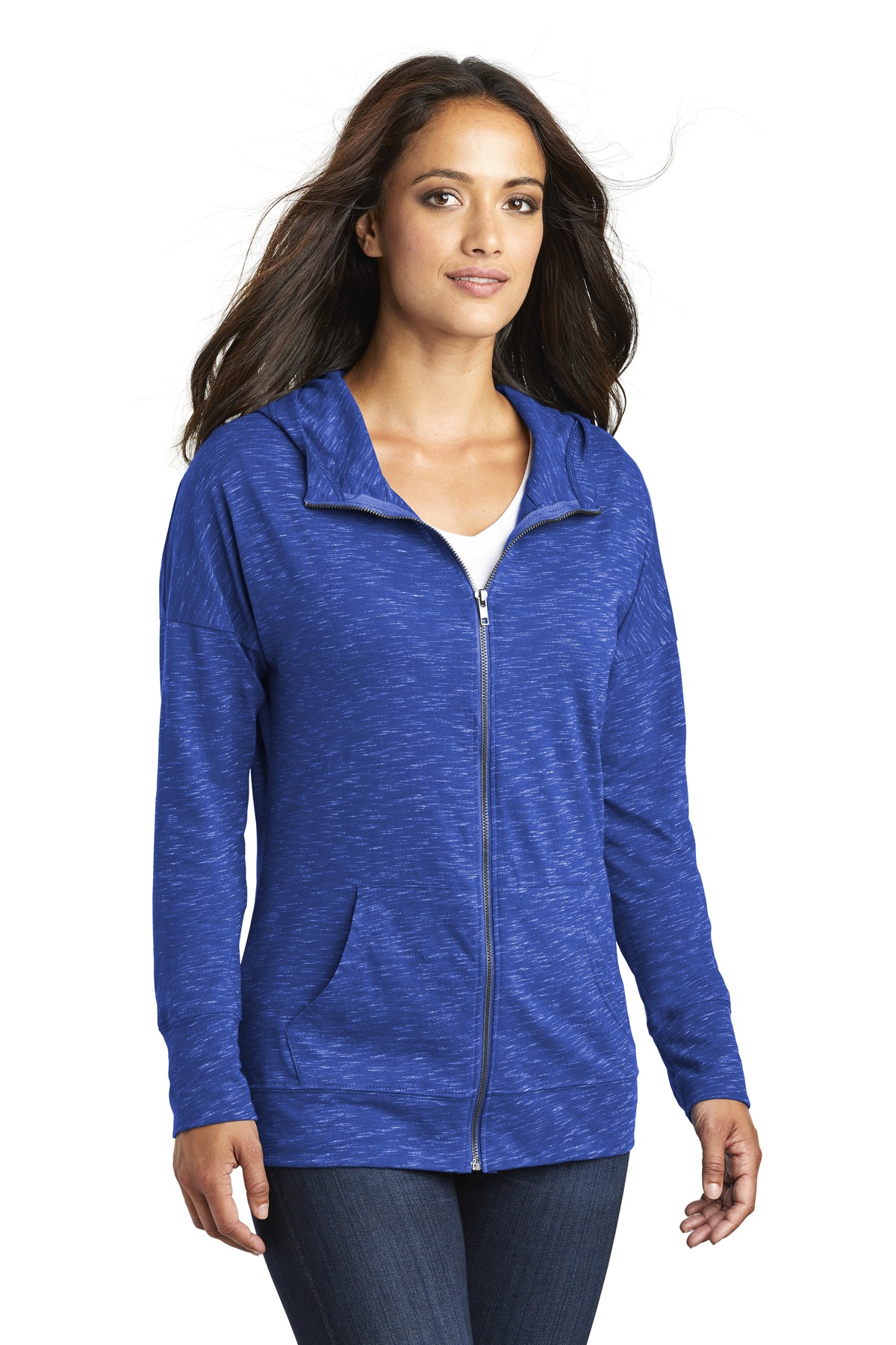 District Women's Medal Full-Zip Hoodie. DT665 17