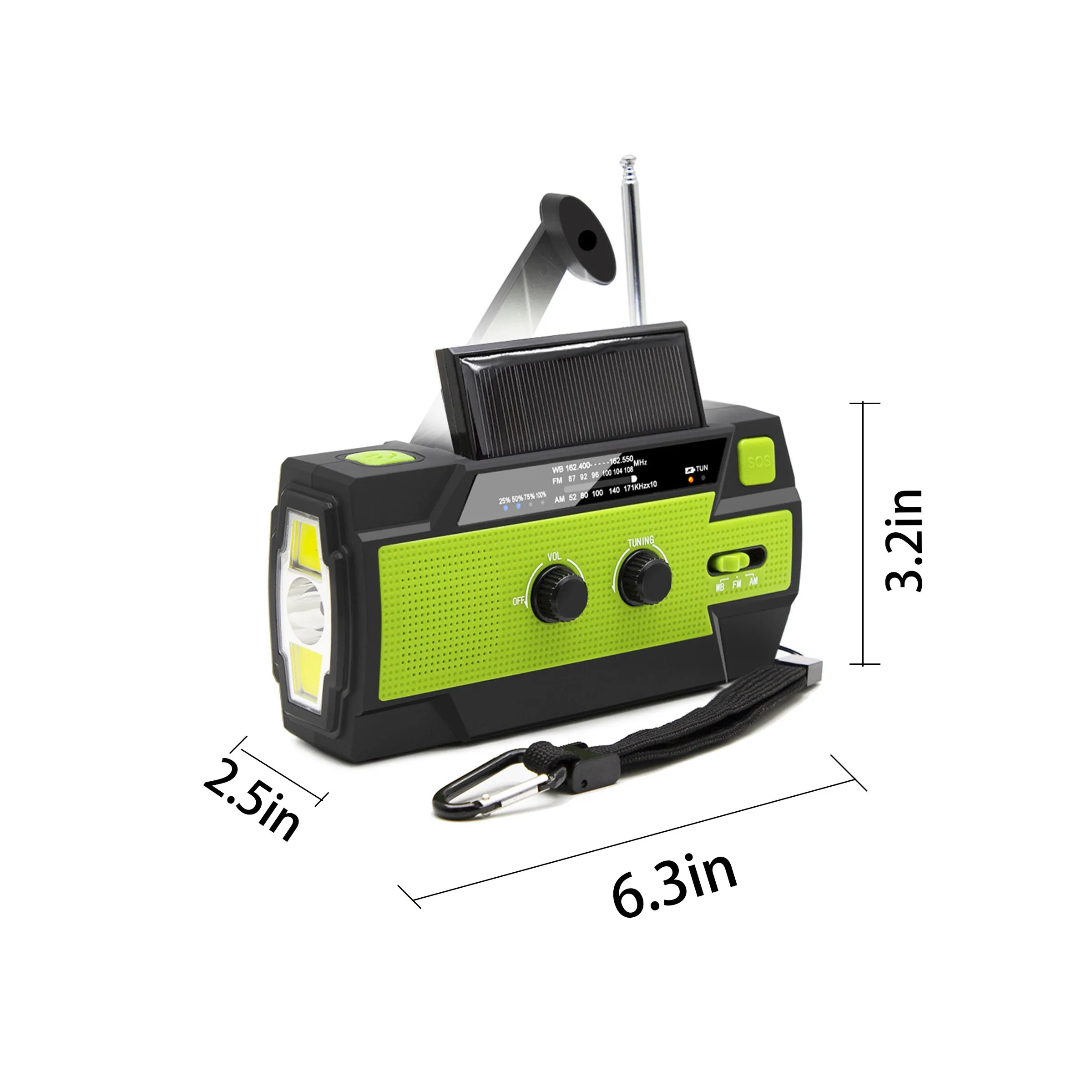 ABS Outdoor Multifunctional Emergency Hand Cranked Radio 3