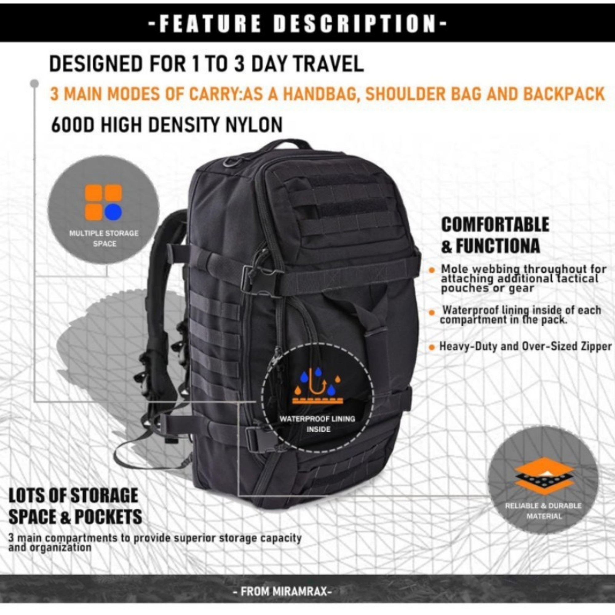 3" 1 Military Backpack 3