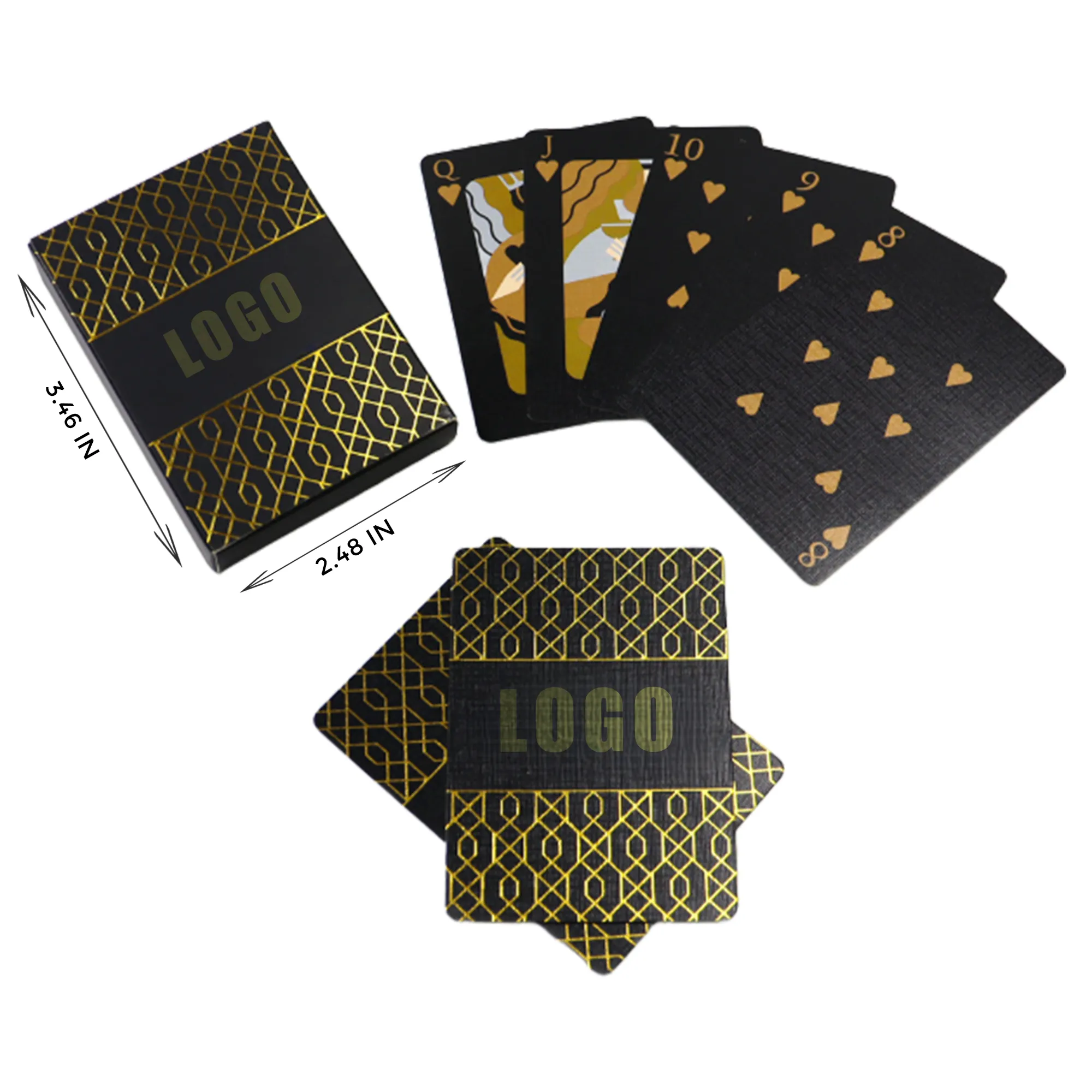 MOQ 100 PCS Gold Foil Stamped Poker Cards 2