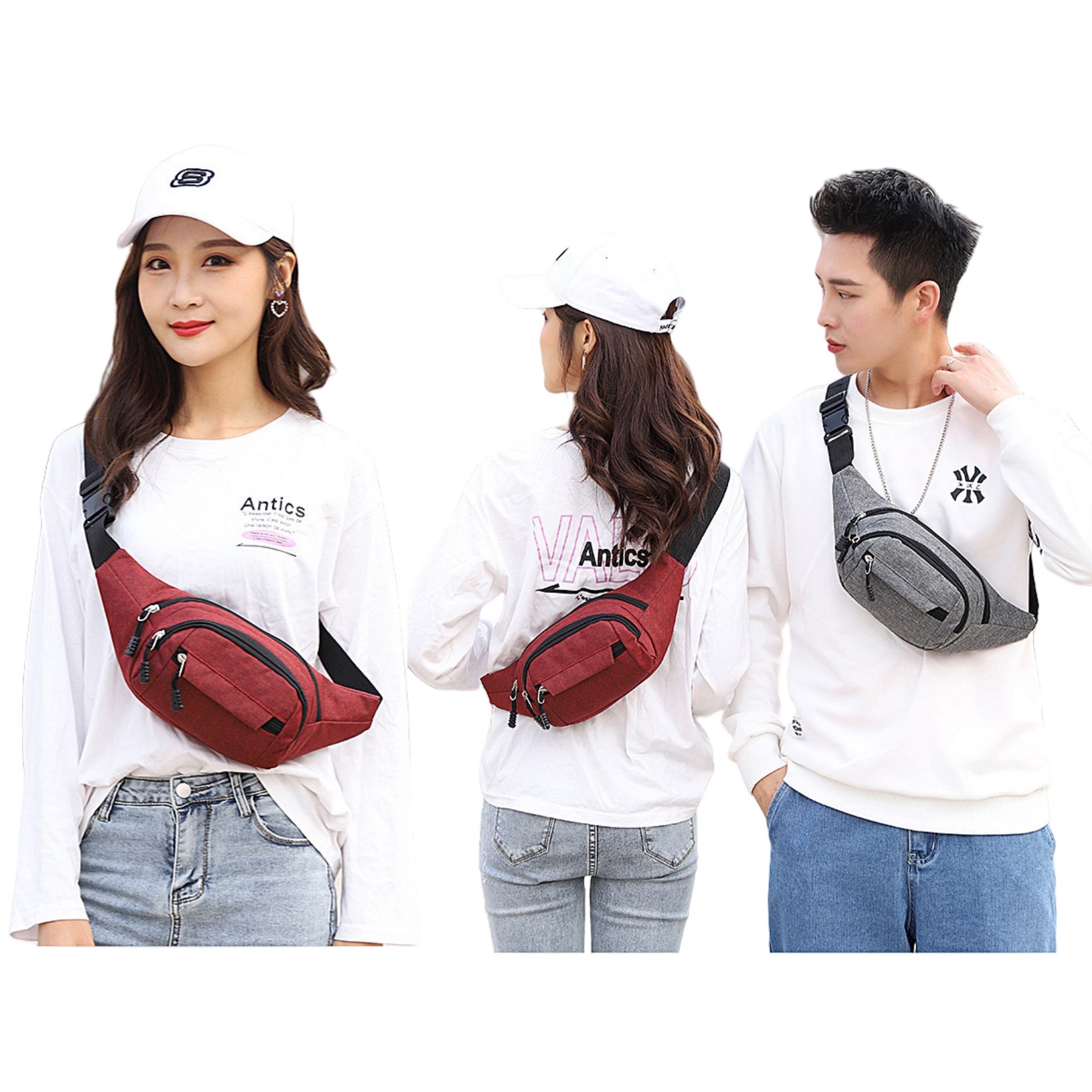 4 Zipper Pockets Fanny Packs 3
