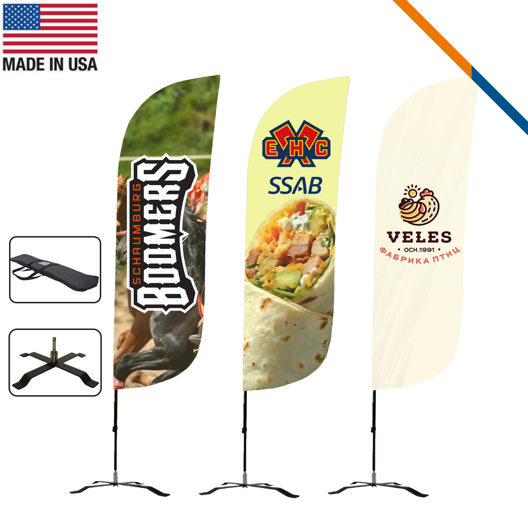 10' Kaili Double-Sided Feather Flag 2