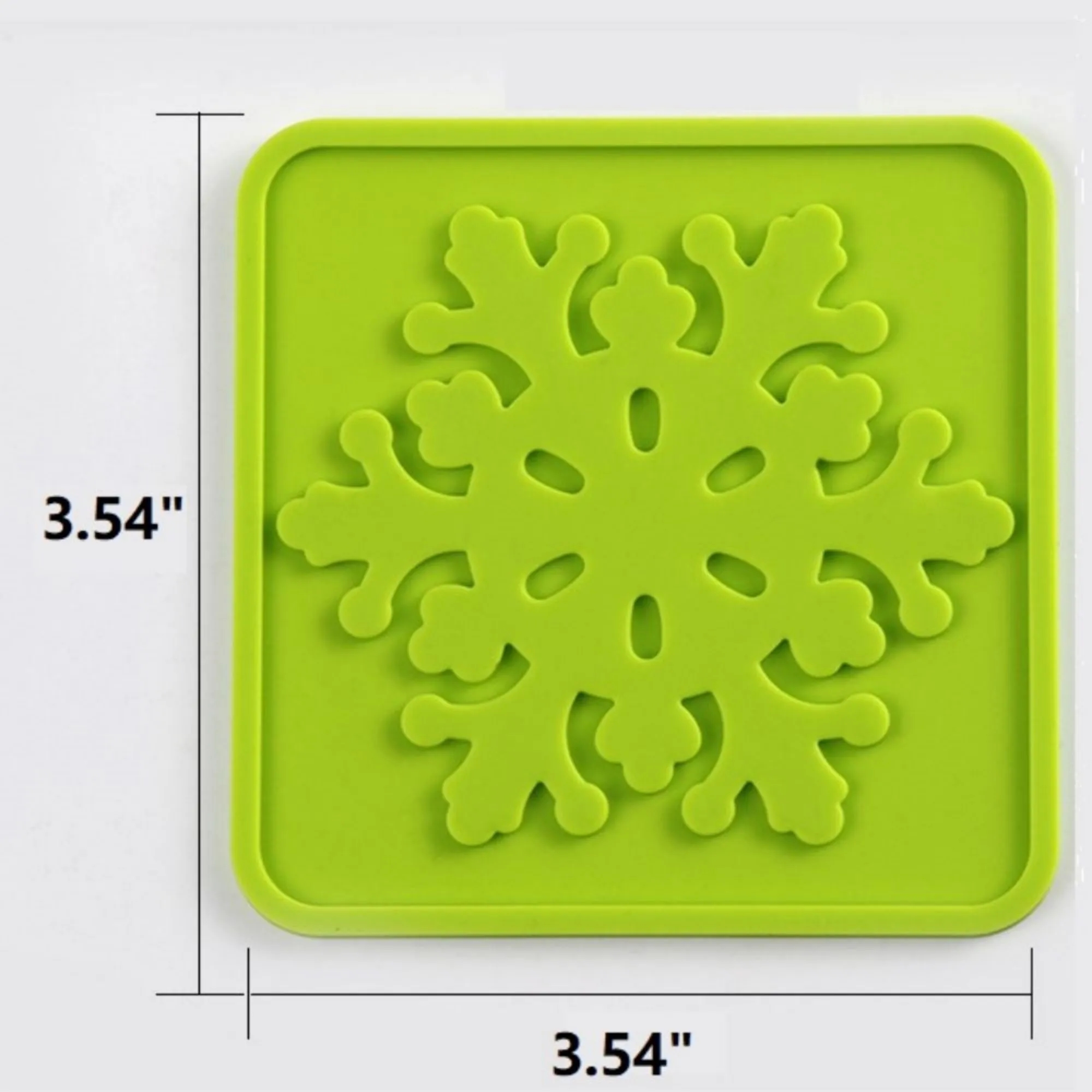 Silicone Snowflake Square Cup Coasters 3