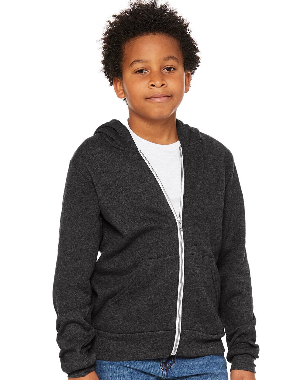 Youth Sponge Fleece Full-Zip Hoodie Sweatshirt - 3739Y 30