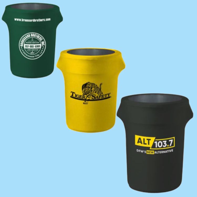 Can Wraps: 55-Gallon Full Digital Trash Can Wrap Sleeves 2