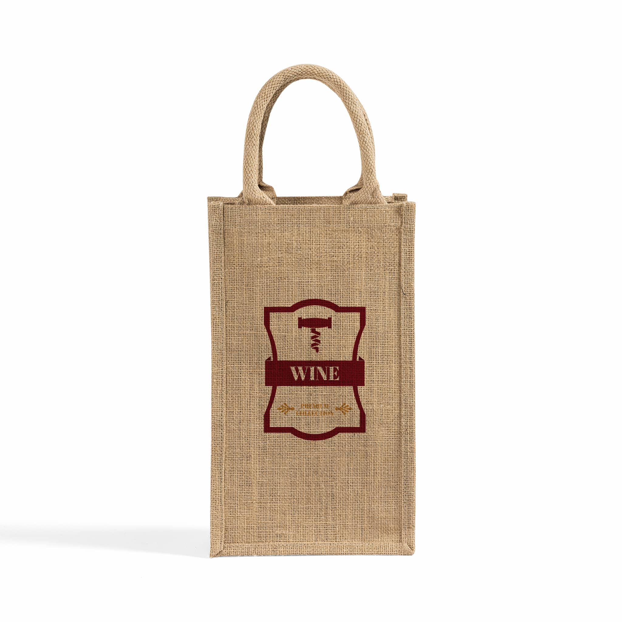 8'' Jute Wine Bag 7