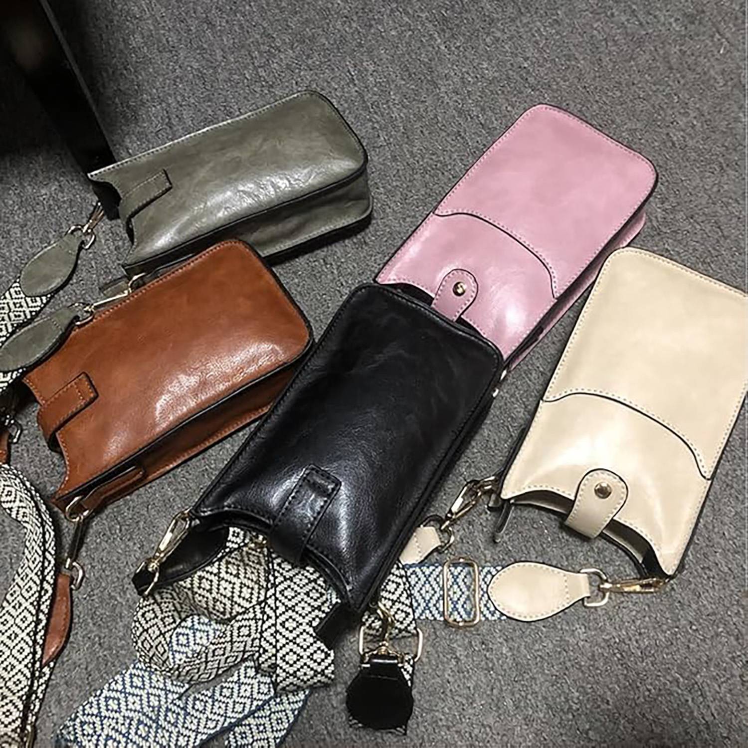 Retro vertical shoulder cell phone bag 6