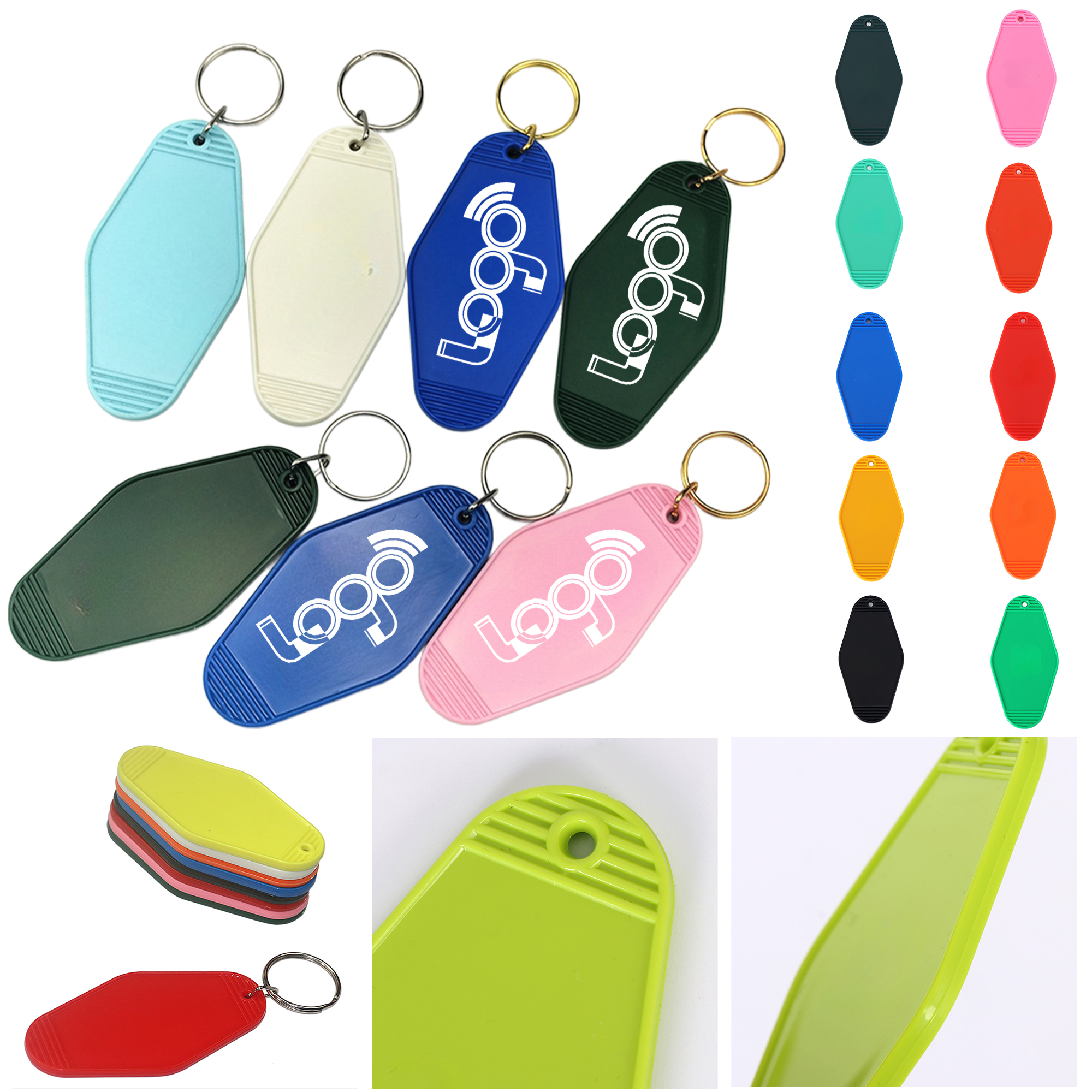 Durable Customizable Plastic Key Tags 11