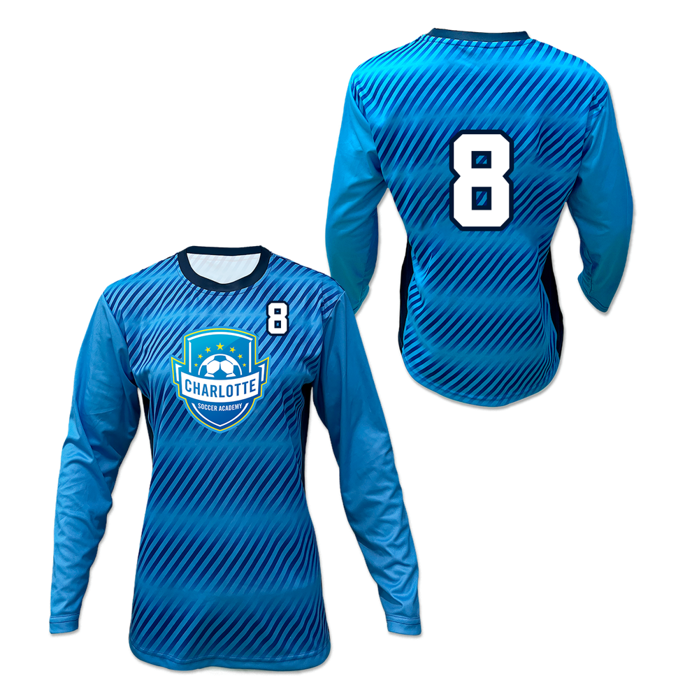 Women's Soccer Crew LS Pinhole Mesh Jersey 2